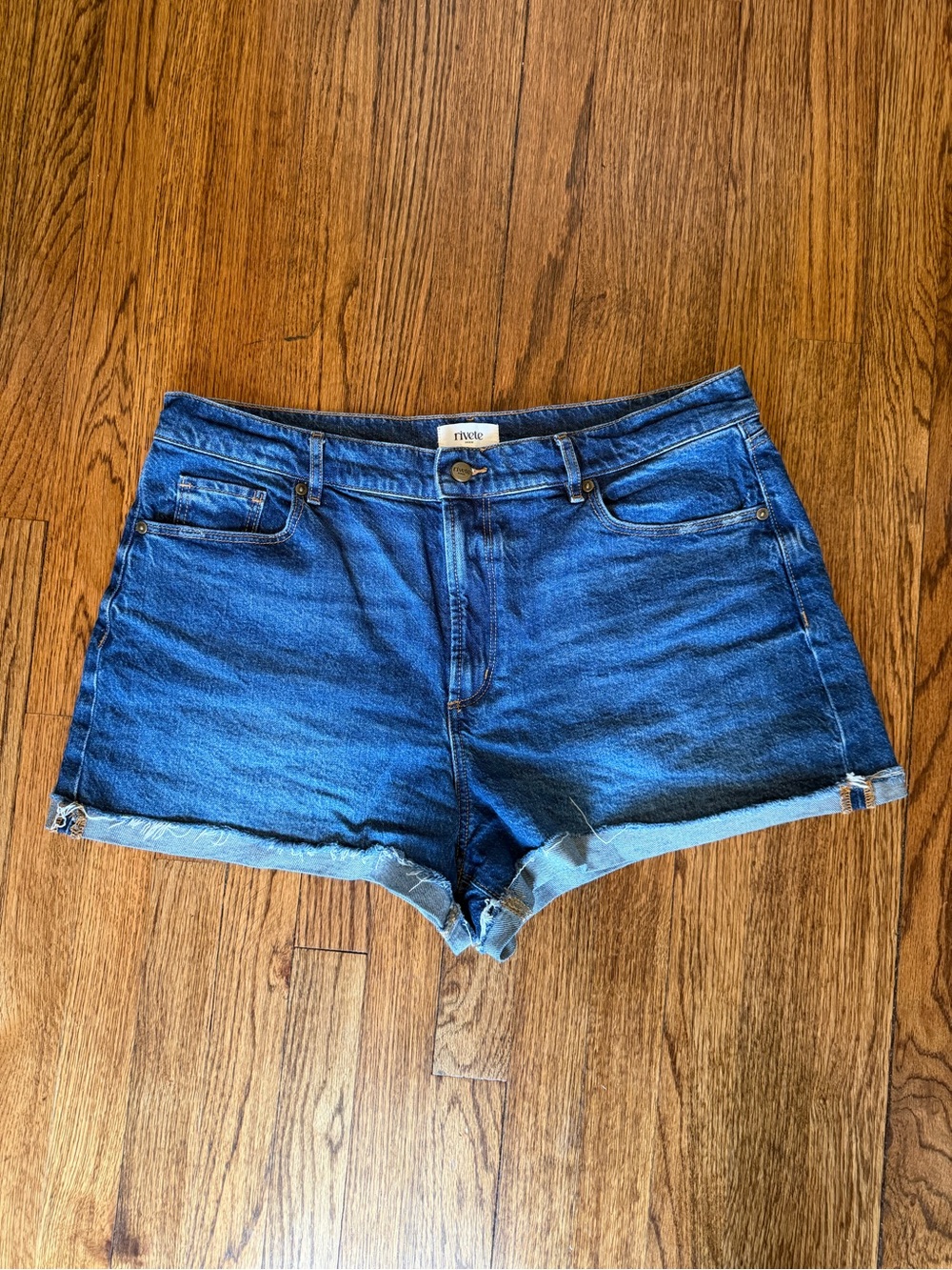 LOFT Rivete High Rise Jean Shorts